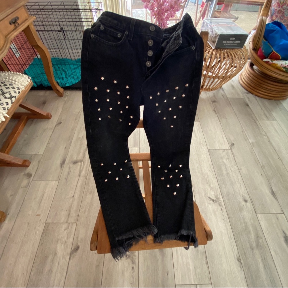 LF CARMAR studded high waisted jeans